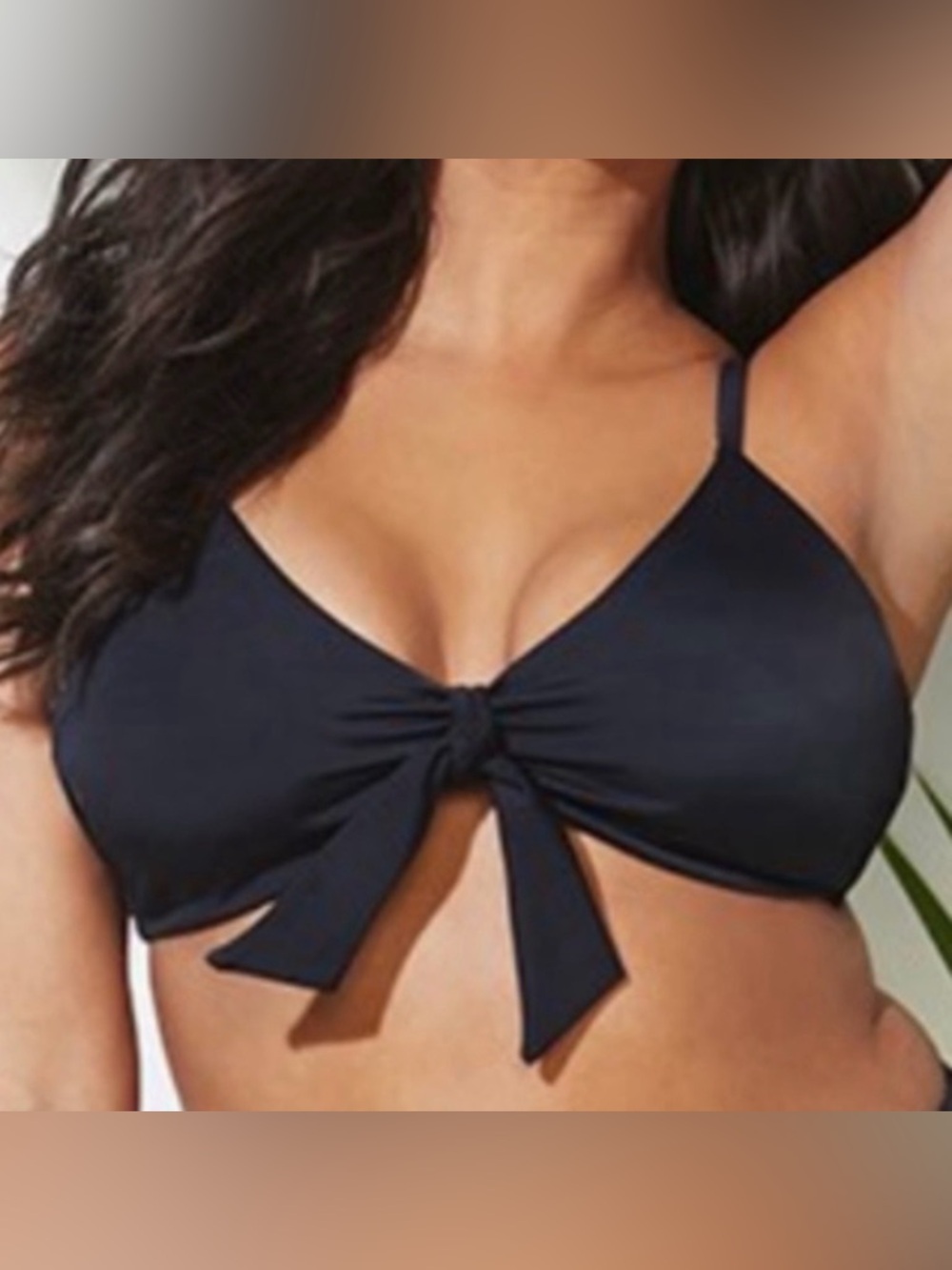 Nwt bikini Swimsuits For All Knot Front Mentor Black Top Classic Size 20